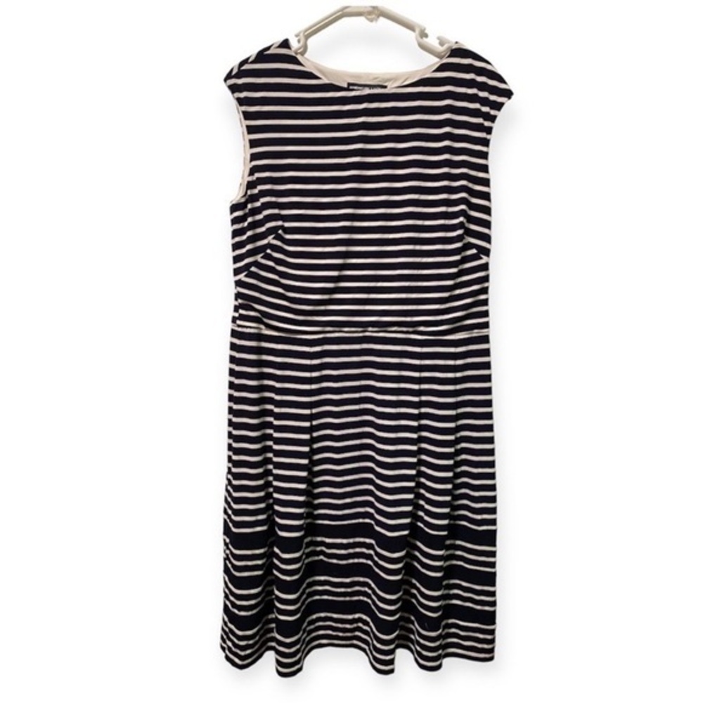 American Living Dress Women’s Size 14 Blue White Stripes Sleeveless Stripes